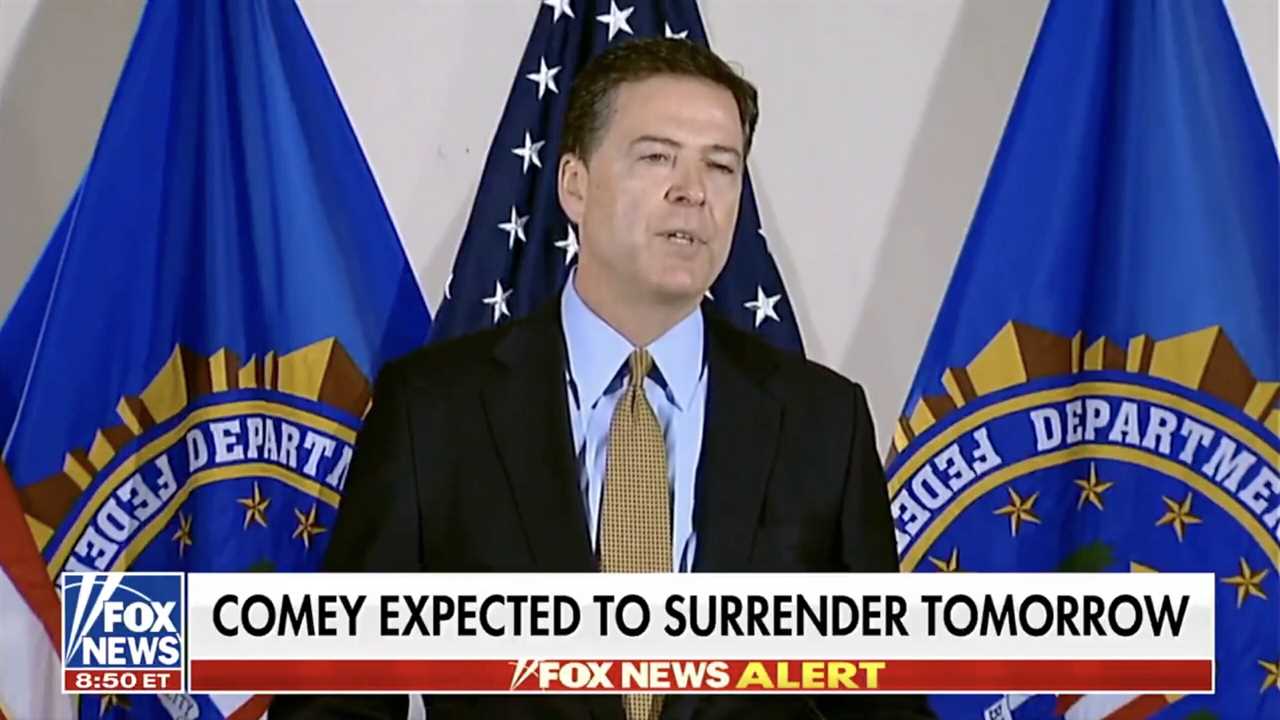 REPORT: Disgraced Former FBI Director James Comey Expected to SURRENDER Today, Friday Morning