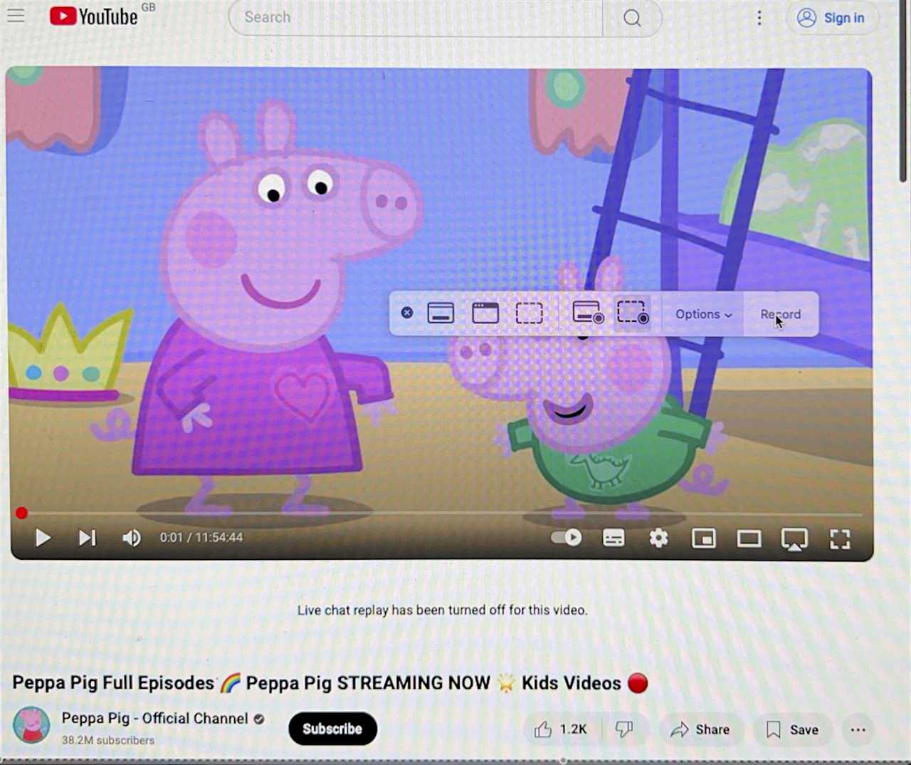 Record YouTube on Mac using Screengrab