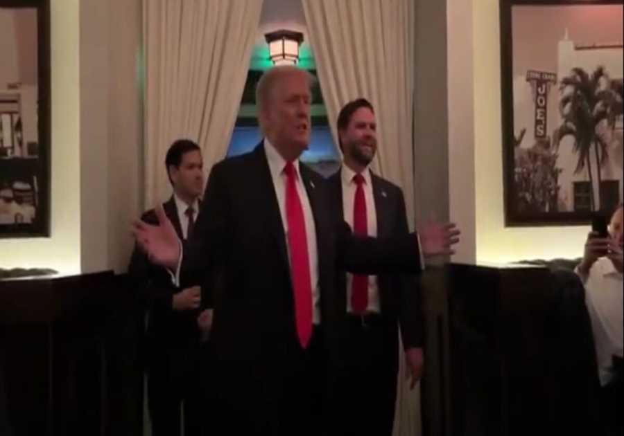 President Trump Celebrates DC Crime Fighting Success by Going Out for Dinner; Stares Down Hamas Supporting Code Pink Protesters Who Heckled Him Inside Restaurant in Security Breach