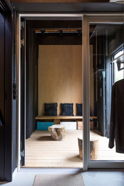 A simple entryway acts as a calm landing space from the rest of the home.