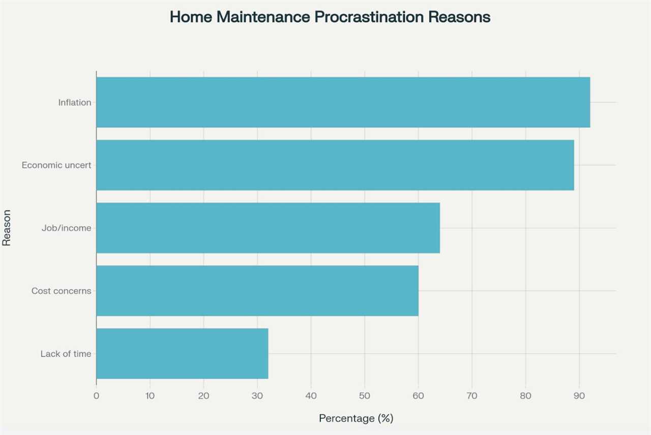 Financially stressed homeowners are delaying essential repairs