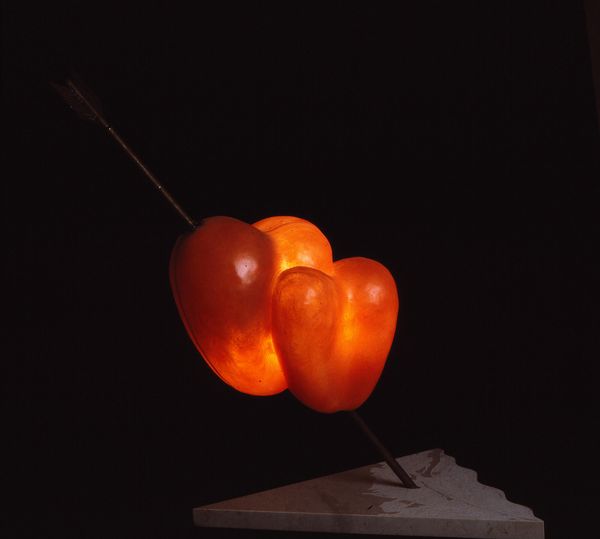 <i>Double Heart</i> began as a resin lamp with a marble base that Pesce originally created in 1969. Giulia Tosciri, of Studio Pesce, notes that it was
