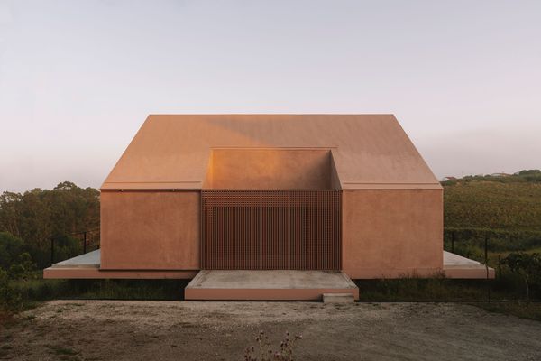 Every Side of This Pink House in Portugal Has a Patio