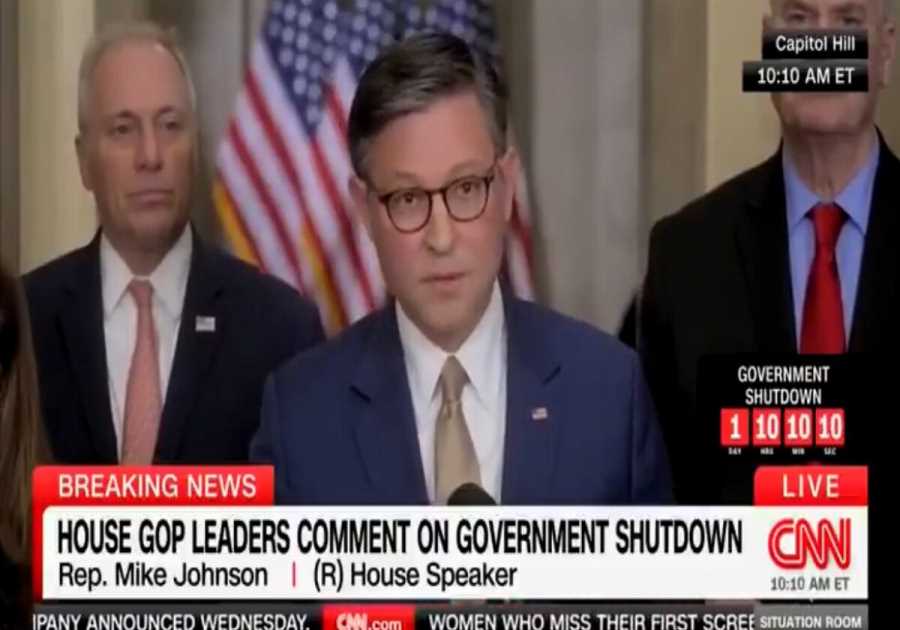 CNN CUTS OFF Speaker Johnson as He Attacks Democrats For Shutting Down the Government Over Healthcare Funding for Illegal Aliens (VIDEO)
