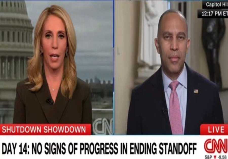 Leftist CNN Anchor Dana Bash Catches Hakeem Jeffries Off Guard with a Challenge When He Starts Whining About the Government Shutdown (VIDEO)
