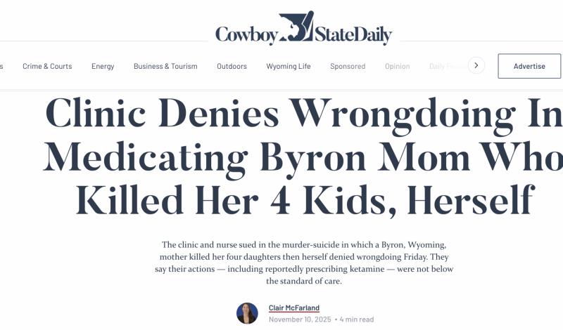 AbleChild’s Pioneering Transparency in Psychiatric Drug Autopsy Testing Featured in Wyoming Media