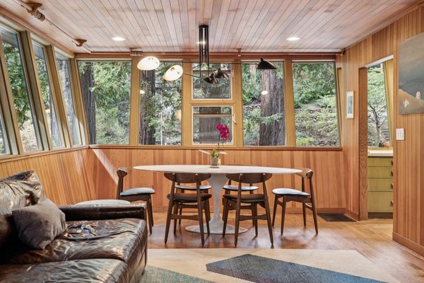 Redwoods Surround This $2M Mill Valley Midcentury