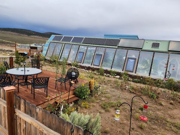This house is part of the Greater World Subdivision, which is composed of off-grid Earthships in rural New Mexico.