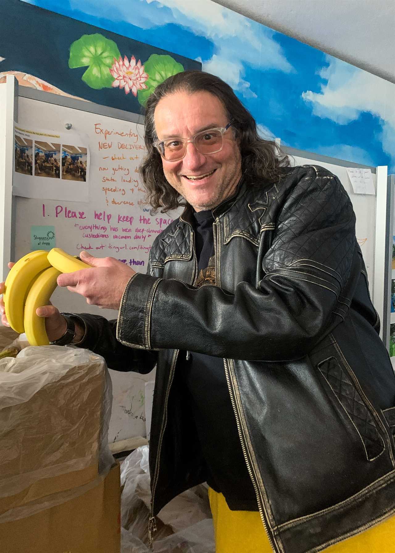 Brad Feld with bananas