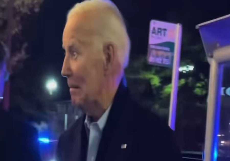Joe Biden Looks Like a Zombie as He Shuffles Into Virginia Restaurant (VIDEO)