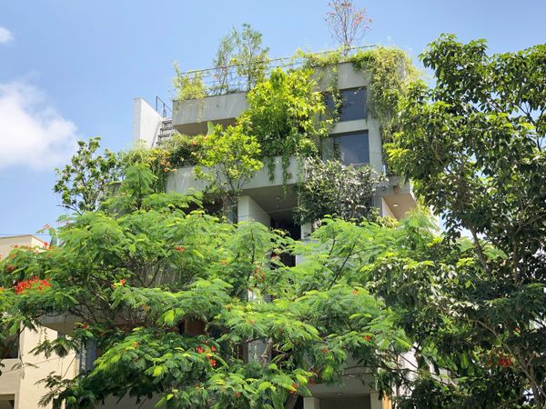 The Skylight Steals the Show at This Vertical Concrete Home in India