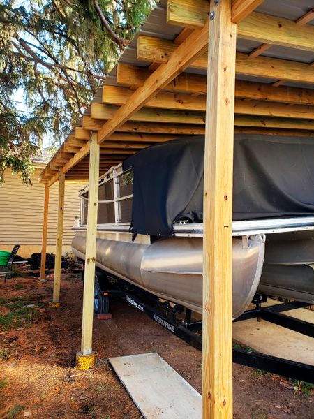 Our completed carport