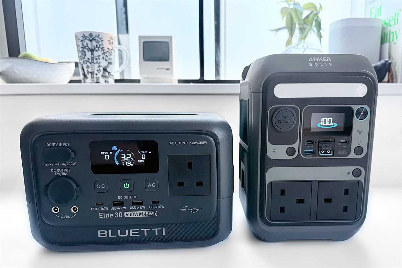 Portable Power Stations Bluetti Elite 30 vs Anker Solix C300