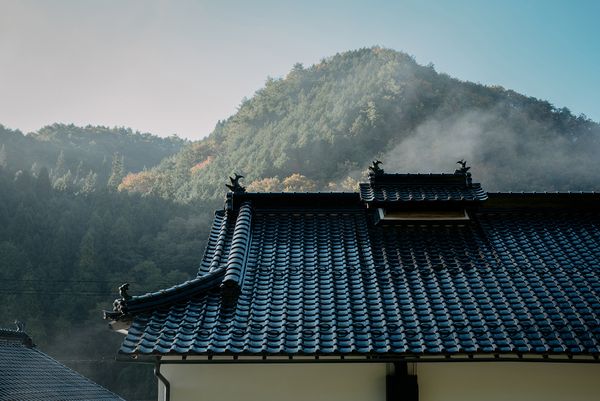 The 100-year-old house retained original features such as the roof. 