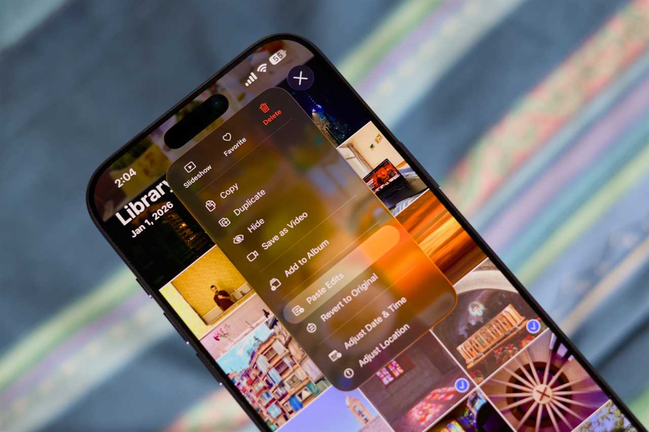 Batch pasting photo edits on iOS