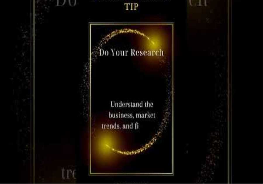 Understand the business, market trends, and financials before investing. #InvestmentTips