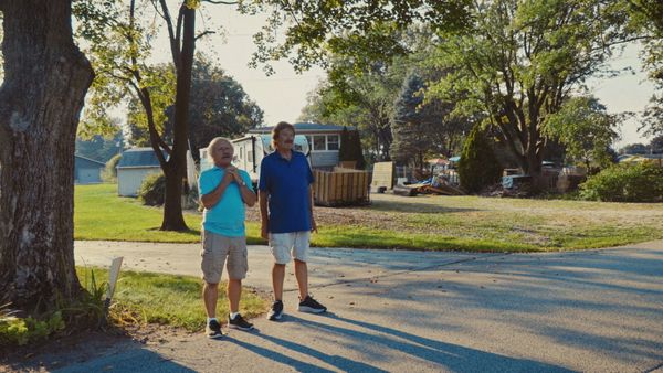 Darrell and Bruce Blasius’s retirement bliss is disrupted when their neighbor’s grandson, Trever, starts raising livestock on her suburban Indiana property.