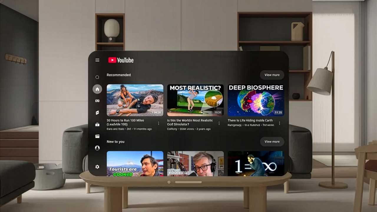 youtube vision interface