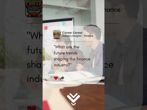 What are the future trends shaping the finance industry?