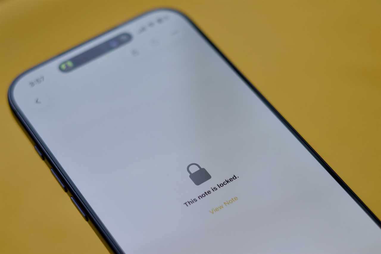 Apple Notes lock