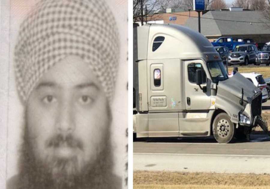 Semi-Truck Driver Who Ran a Red Light and Killed Elderly Indiana Man Identified as Illegal Alien From India: Singh Sukhdeep