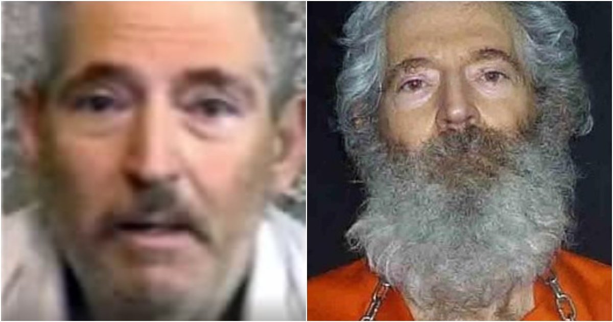 Image showing two contrasting photos of a man, one appearing in a video and the other as a mugshot, highlighting significant changes in appearance over time.