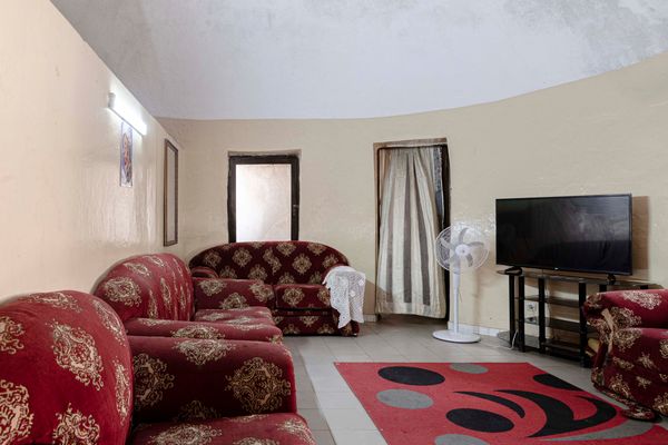 This is one of the few bubble houses in the Cité Ballon neighborhood that retains a similar layout to the original structure