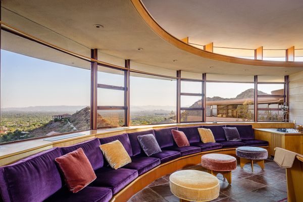 To round out the design cohesion, furniture is included in the sale.