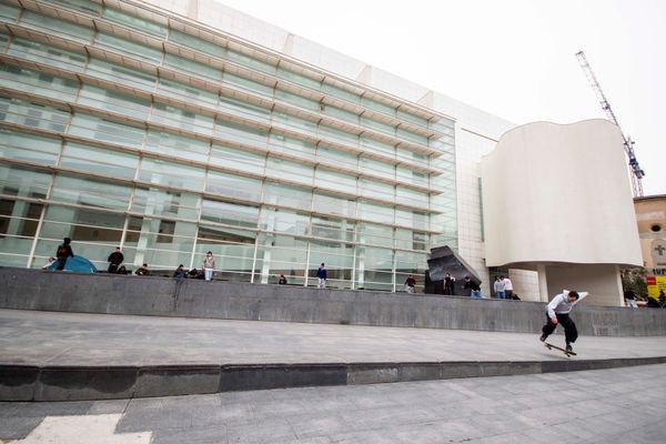 Skaters have been using the plaza in front of the Barcelona Museum of Contemporary Art for decades. Redevelopments by the museum, including one now under construction, have slowly been shrinking the space.