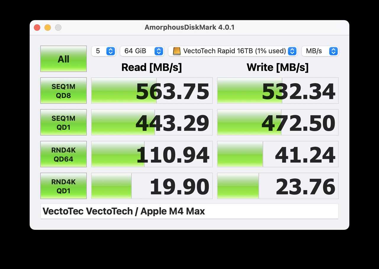 VectoTech Rapid 16TB USB SSD review: Uber vast, decently fast