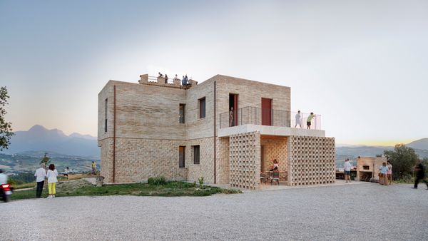 Loggias and pergolas modulate light and wind.