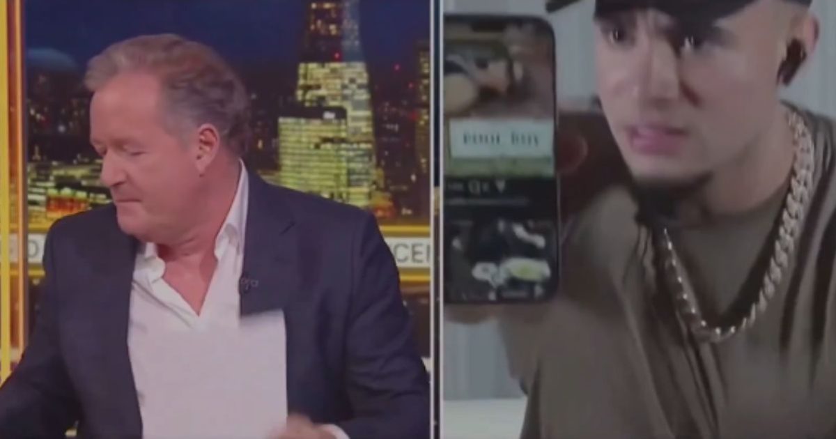 WATCH: Piers Morgan Walks Off His Own Show After Manosphere Influencer Pulls Up Social Media Post from His Wife