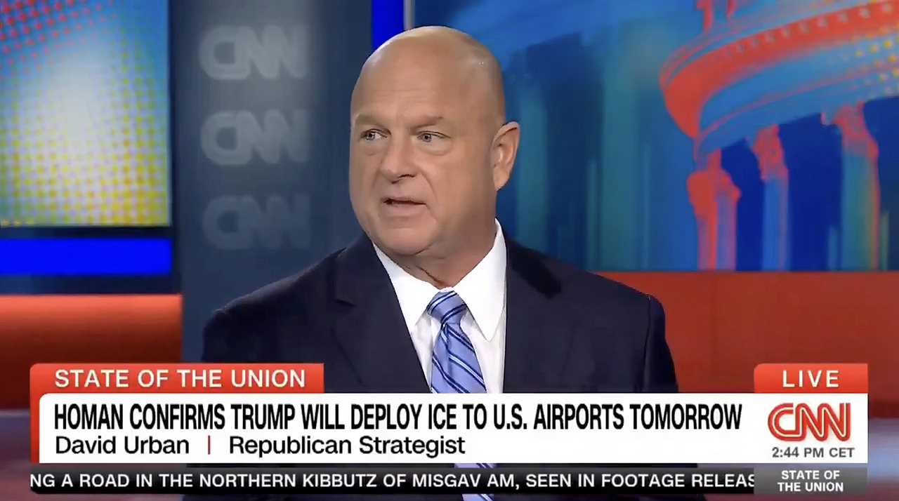 David Urban, a Republican strategist, discusses Trump's announcement about deploying ICE to U.S. airports during a CNN broadcast of State of the Union.