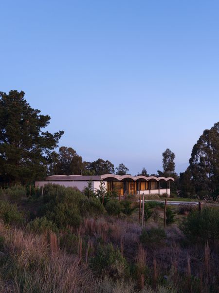 A Wave of Concrete Caps This Glass-Walled Home in Argentina