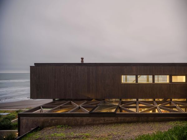 Even the Loft-Level Netting Has Water Views at This Chilean Beach House