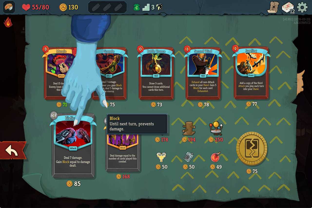 Screenshots showing upgrades that you can buy from the in-game merchants.