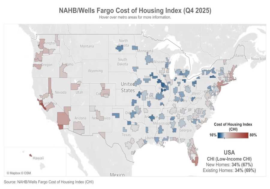 NAHB data maps modest housing affordability gains in 2025
