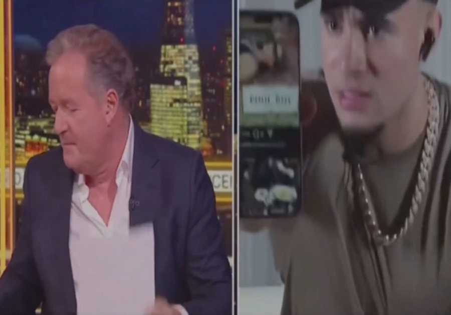 WATCH: Piers Morgan Walks Off His Own Show After Manosphere Influencer Pulls Up Social Media Post from His Wife