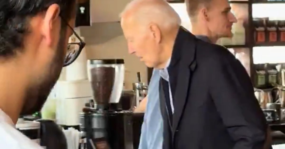 Barely Anyone Notices Feeble Biden Shuffling Around Delaware Coffee Shop (VIDEO)