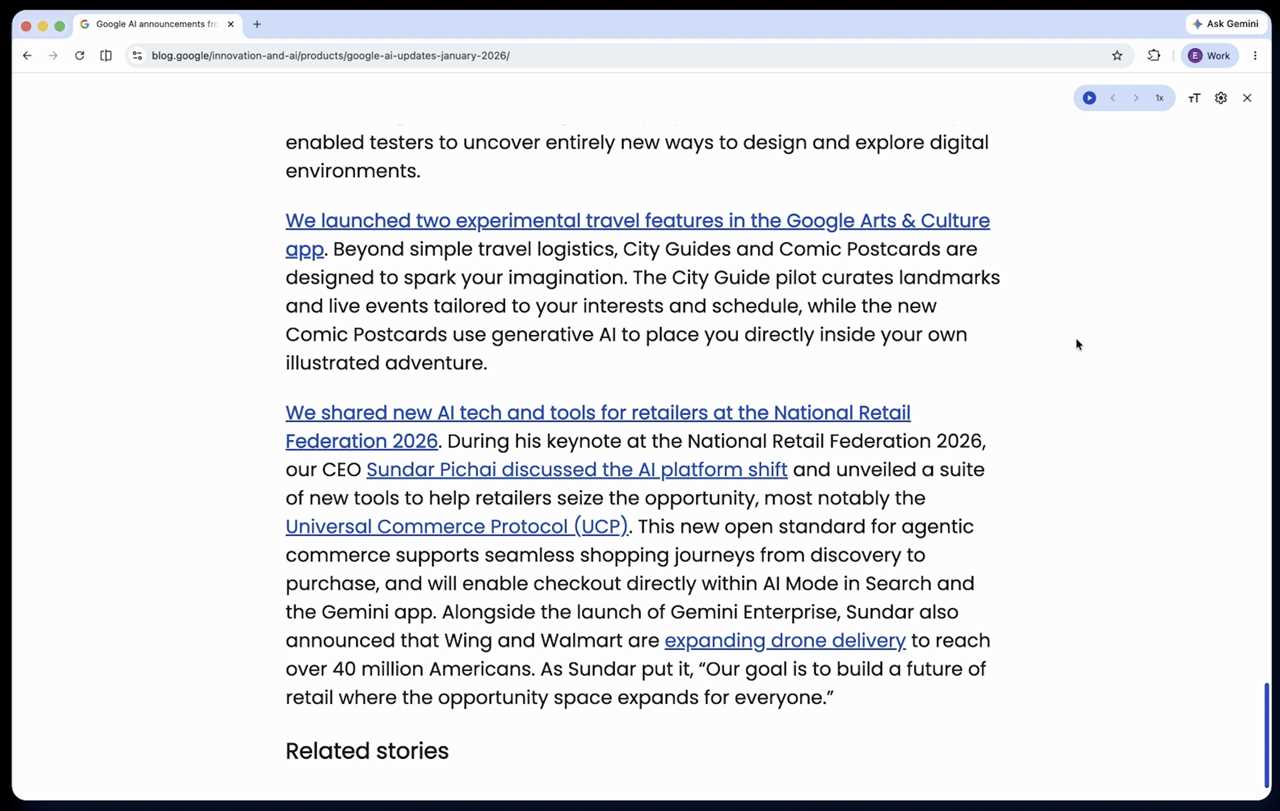 Google Chrome Immersive Reading Mode