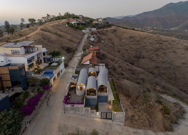 <span style="font-family: Theinhardt, -apple-system, BlinkMacSystemFont, "Segoe UI", Roboto, Oxygen-Sans, Ubuntu, Cantarell, "Helvetica Neue", sans-serif;">Casa Cielo is crafted from poured-in-place concrete with custom steel-and-glass windows and doors, plaster-finished interior partitions, and local hardwood cabinetry.</span>