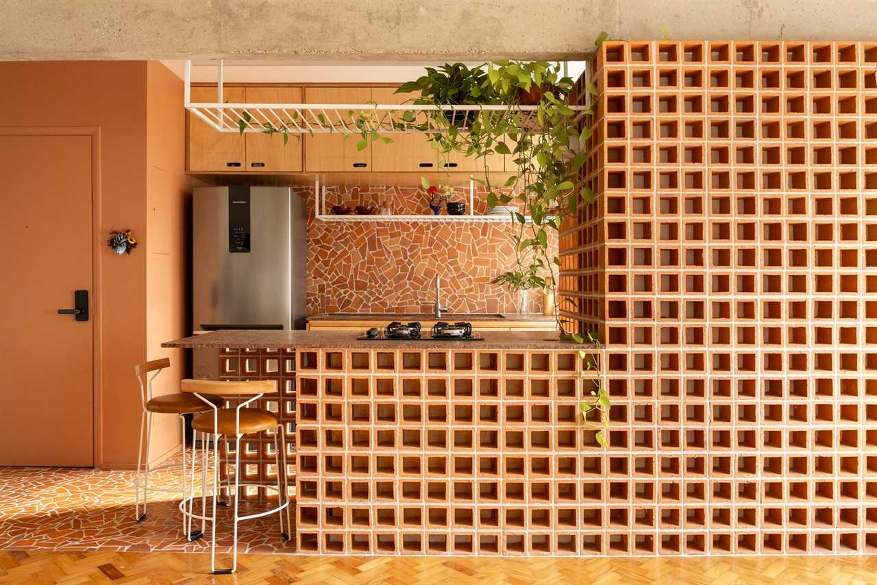 Beautifully Chaotic Caquinhos Tile Grounds This Small Apartment Renovation in Brazil