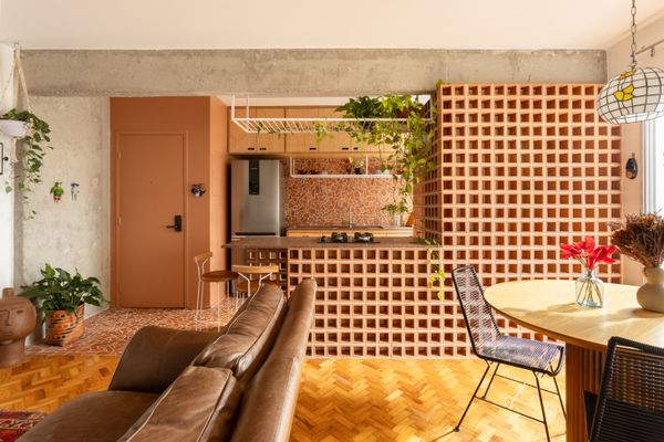 Beautifully Chaotic Caquinhos Tile Grounds This Small Apartment Renovation in Brazil
