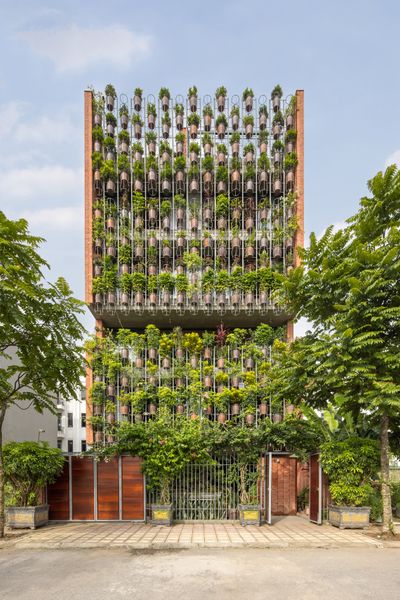 More Than a Hundred Floating Plants Form the Front of This Vietnamese Home
