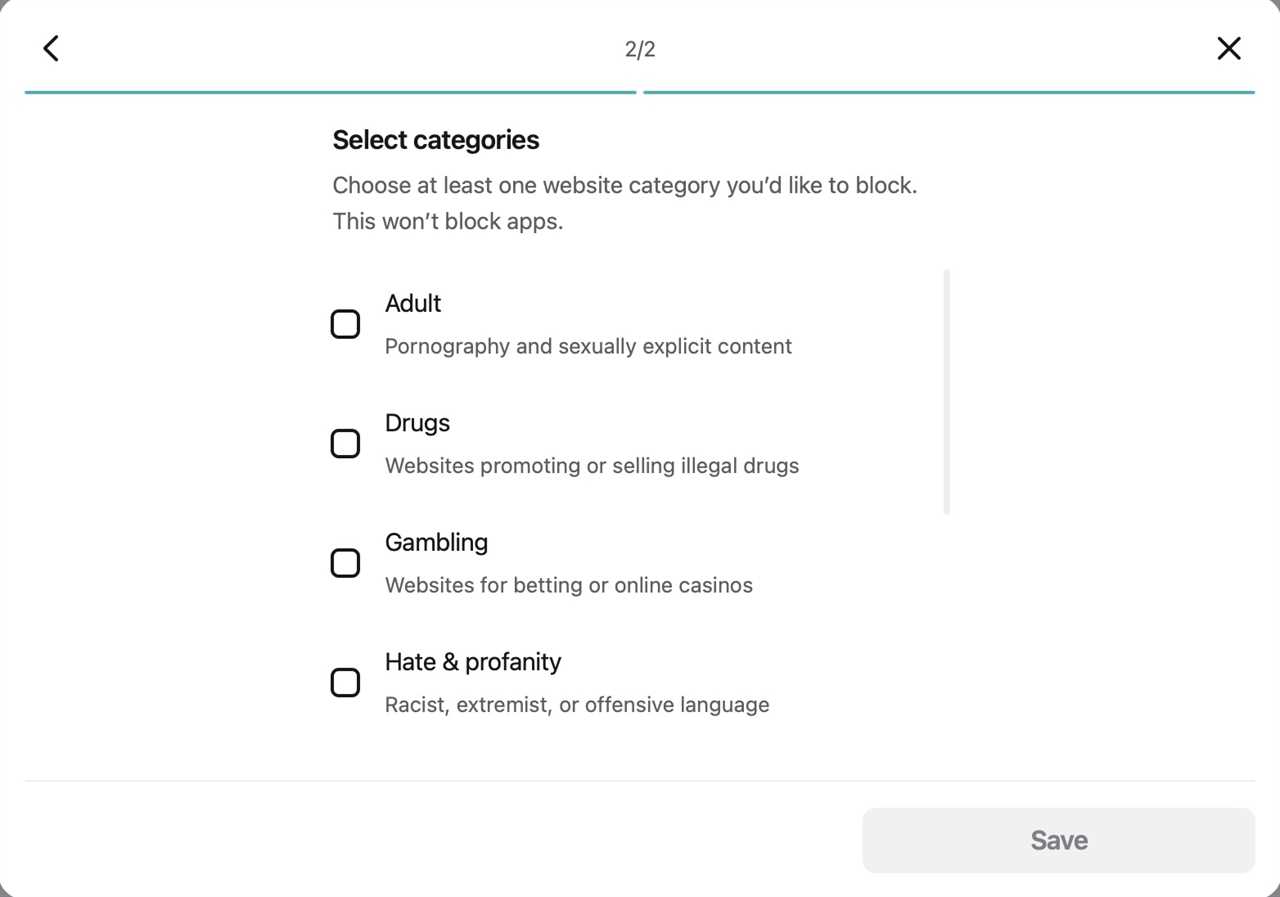 Setting up web content filtering in Surfshark One