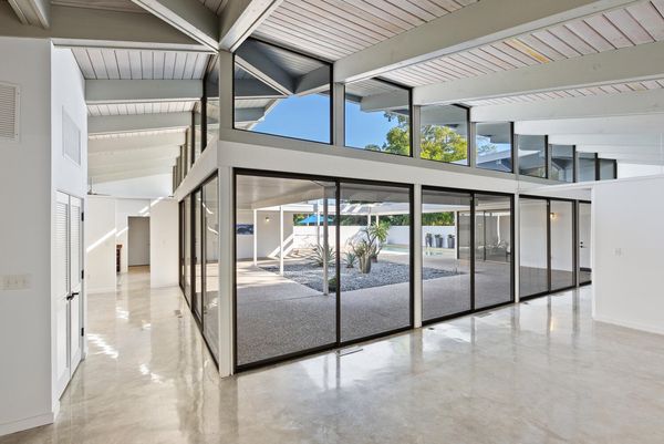 Tim Seibert, the home's architect, was a key figure in the foundation of the Sarasota School of Architecture, which responded to the surrounding environment by incorporating open floor plans and oversized windows and glass walls.