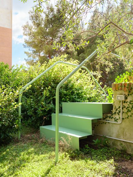 The 430-square-foot pavilion architect Fabrizio Polimone designed for a garden in Genoa has a theatrical quality inspired by Italian Renaissance architecture, and it’s dramatically situated against a stone wall that dates back about 150 years.
