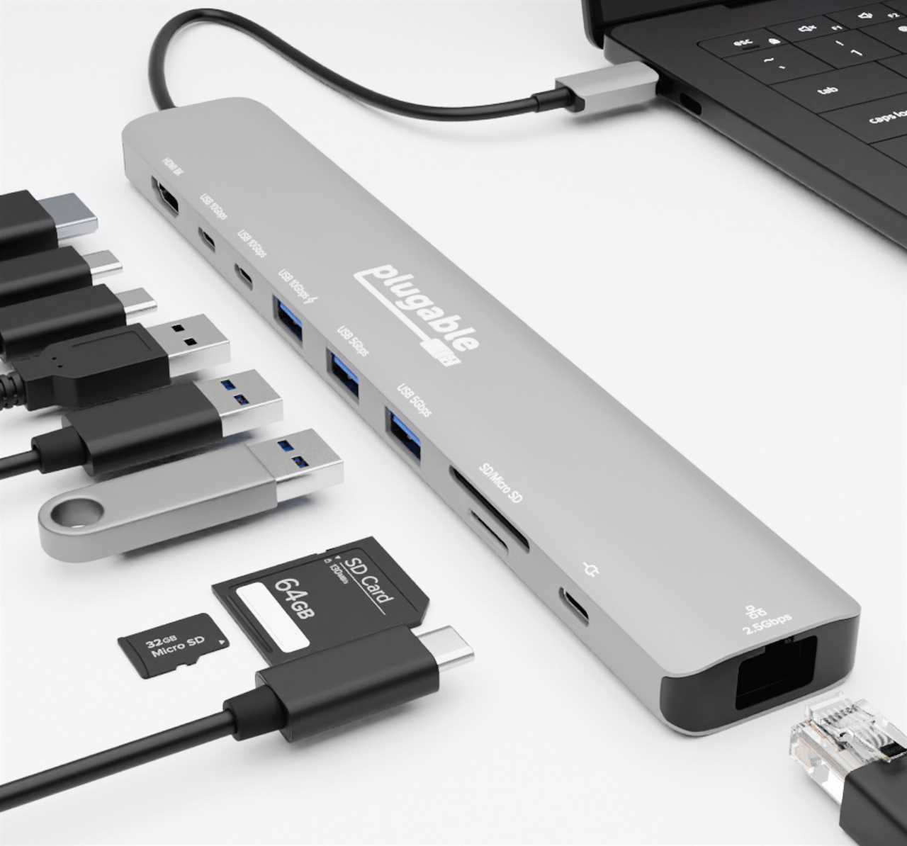 Plugable 10-in-1 USB-C Hub (USBC-10IN1E) - Best pro-level 10Gbps USB-C hub