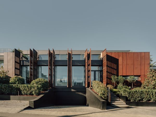 Massive Steel Panels Conceal (and Reveal) a Deceptively Airy Home in Tbilisi