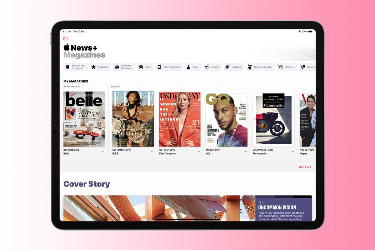 Apple News on iPad